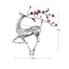 Oil Dripping Elk Animal High-end Christmas Brooch