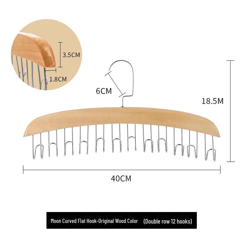 Wieszak z litego drewna, antypoślizgowy, z szerokimi ramionami, do suszenia ubrań i wsparcia garderoby