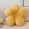 Solid color floral pillow, soft cotton floral cushion, used for sofas, beds, chairs, and home decor
