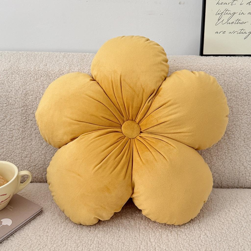 Solid color floral pillow, soft cotton floral cushion, used for sofas, beds, chairs, and home decor