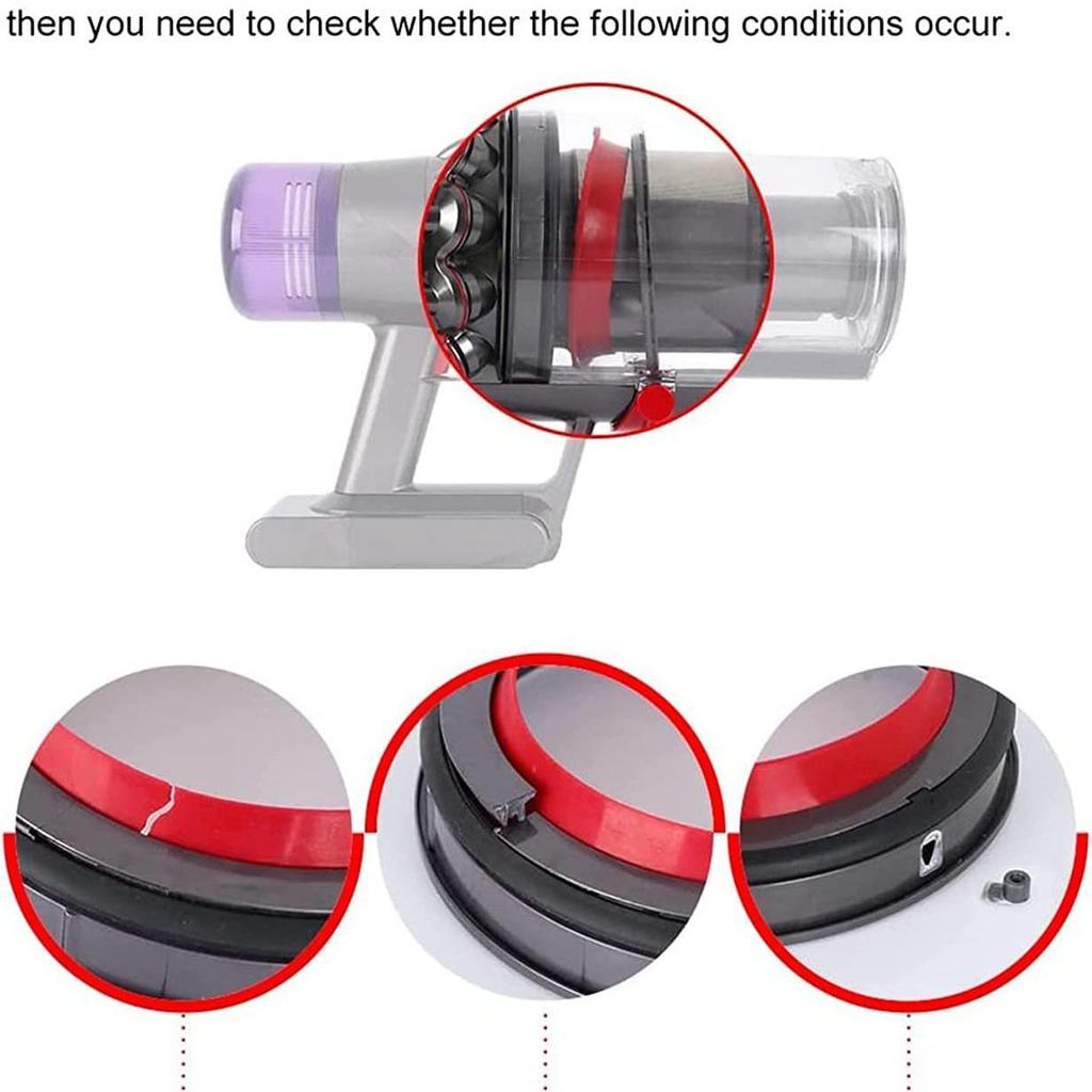 Inele de Etanșare și Accesorii Recipient Transparent pentru Praf pentru Aspiratoarele Dyson V10/V11/V12