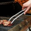 Silver Sausage Turning Tongs Stainless Steel Kitchen Tongs BBQ Grill Tongs  For Flipping Sausages