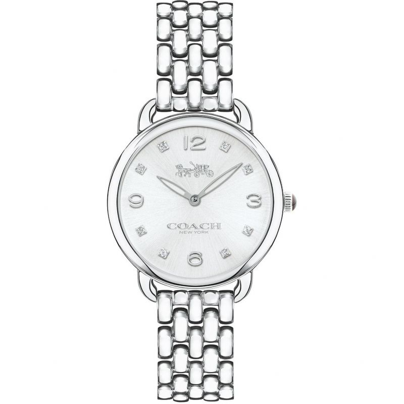 

Coach Delancey Slim Quartz Crystal Silver Dial Ladies Watch 14502781