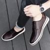 Fashion British Style Men Dress Shoes Top Quality Summer Breathable Casual Classic Business Leather Men Formal Oxfords Shoes Size 38-48