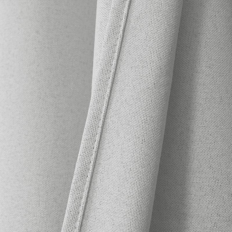 Linen Solid Color High Blackout Curtain Cloth Balcony Curtain Double Composite Full Blackout Finished Curtain