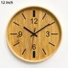 12 Inch Teaching Kids Wall Clock Silent Quartz Wall Clock Minimalist Wooden Wall Clock  Office