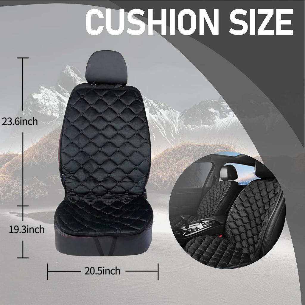 Driver Or Passenger Car Seat Cushion Comfortable Seat Cover For Cars Trucks SUV Van Full Back And Seat Cushion-Black