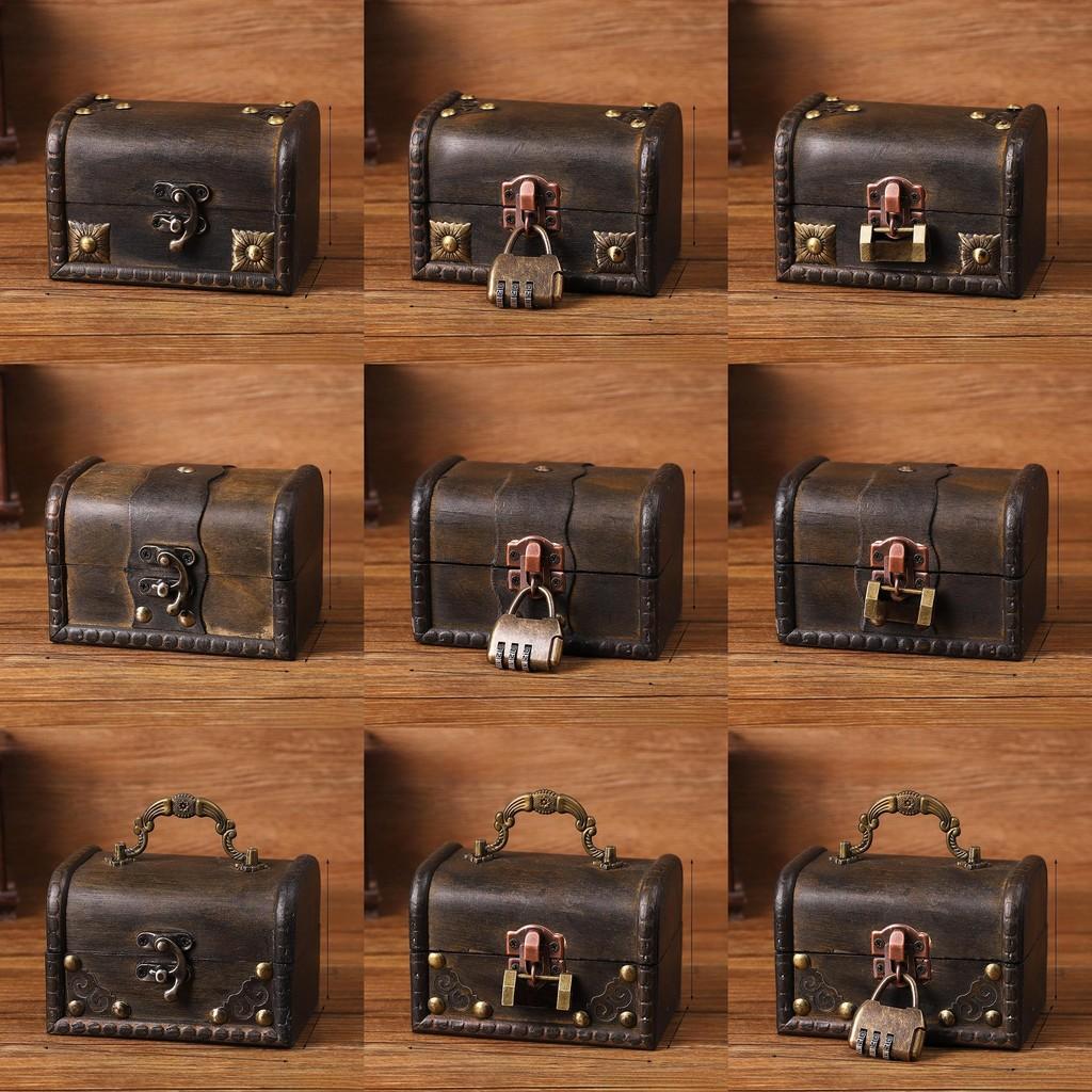 Storage Wooden Classic Box With Lid For Desk And Home Decoration Organization