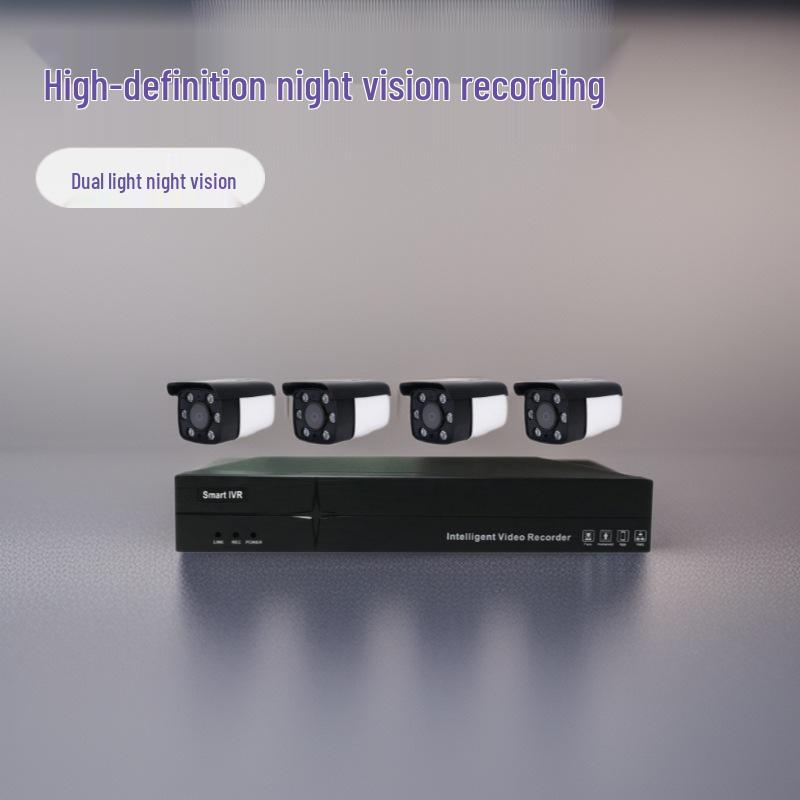 4-Channel PoE 8MP Outdoor Surveillance Camera Kit with Dual Light Night Vision