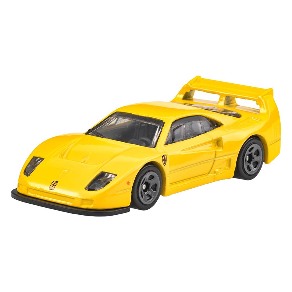 Hot Wheels Basisauto Ferrari F40 Competizione Fahrzeug Spielzeug Miniaturauto für Alter 3 und JFN44 Aufwärts, Gelb,