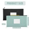 W89C Office File Organizers Waterproof PU Card Slot Clear Front for Professional Use