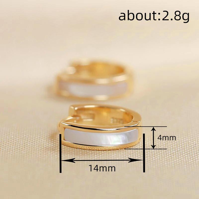 925 Sterling Silver Fashion Simple White Enamel Huggies Ear Hoop Earrings for Women Classic Gothic Punk Jewelry Gifts