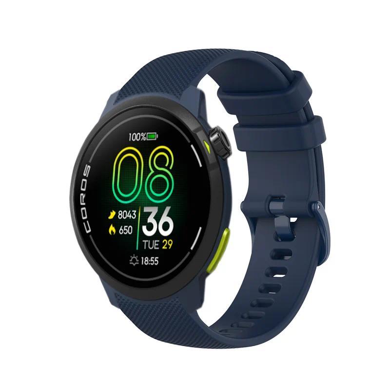 20/22mm Soft Silicone Strap for COROS APEX 4 42mm PACE Pro/4 CMF Watch 3-2 Pro Comfortable Band for Suunto Vertical 2 Race 2/Run