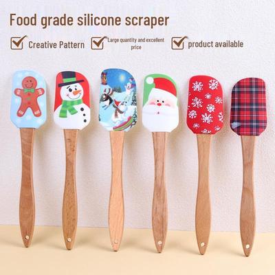 Série Bonhomme de Neige Spatule Moyenne en Silicone pour la Pâtisserie et le Mélange de Gâteaux