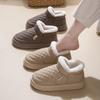 All-inclusive Heel Cotton Slippers Women's Winter Waterproof Home Indoor Velvet Thickened Warm Cotton Shoes Men