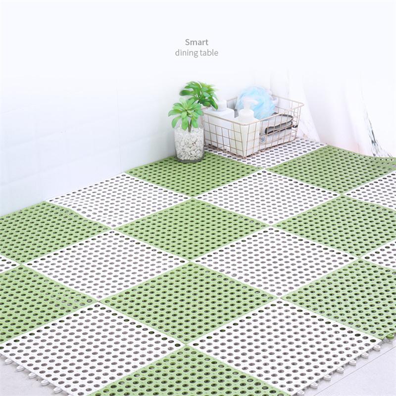 30X30cm Bathroom Non-slip Mat Kitchen Bath Shower Toilet Plastic Waterproof Spliced Patchwork Floor Mat
