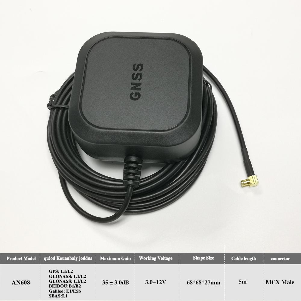 TOPGNSS AN608 high precision GNSS antenna,RTK GPS antenna,UAV-UGV High precision gain For ZED-F9P RTK antenna BEIDOU,SMA-J