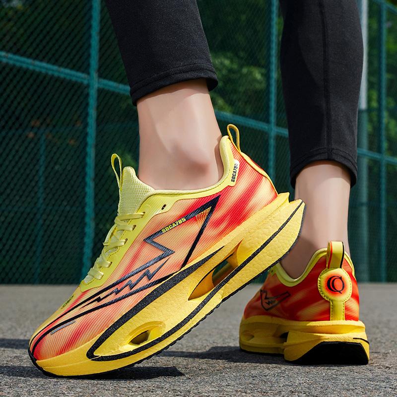 Dämpfende Laufschuhe Karbonplatte Marathon Herren Sport Atmungsaktiv Leicht Damen Bequem Athletisch Rutschfest Sneaker Freizeit