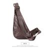 Herren Leder Brusttasche Alligator Dreieck schräge Umhängetasche lässige Top-Layer-Umhängetasche aus Rindsleder