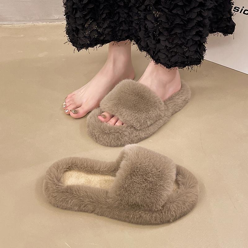 Fashion 2025 Soft and Comfortable Slippers Women's Winter Platform Cotton Slippers Casual Hairy Slippers Women Fashion Warm Shoes