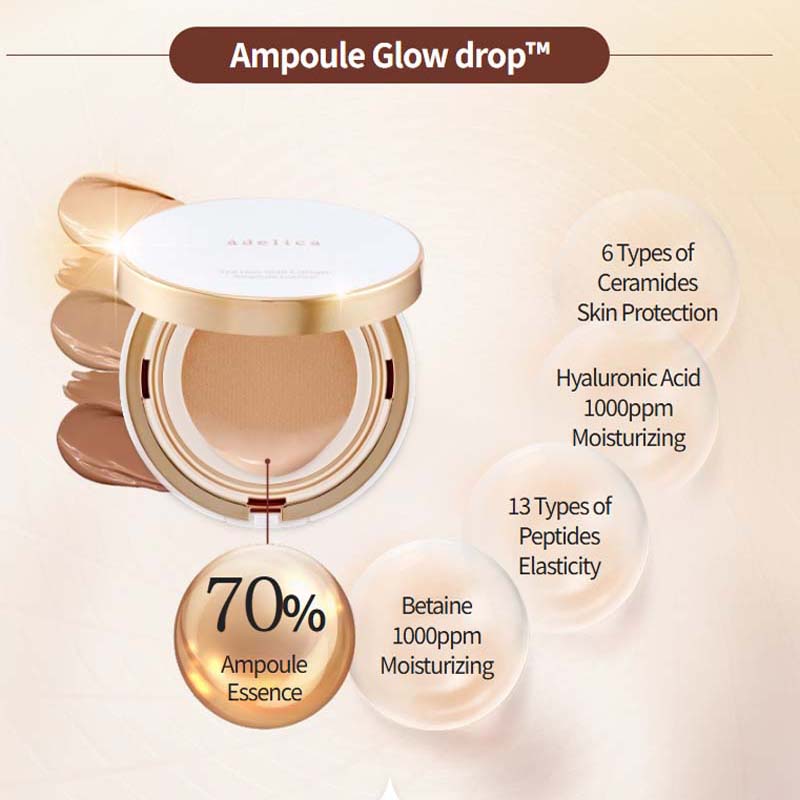 Atomy Adelica The New Gold Collagen Ampoule Cushion 14g X 2EA  BB Cushion