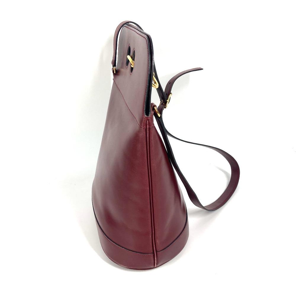 HERMES vintage Alix Crossbody Shoulder Bag Leather Bordeaux Based/GoldHardware