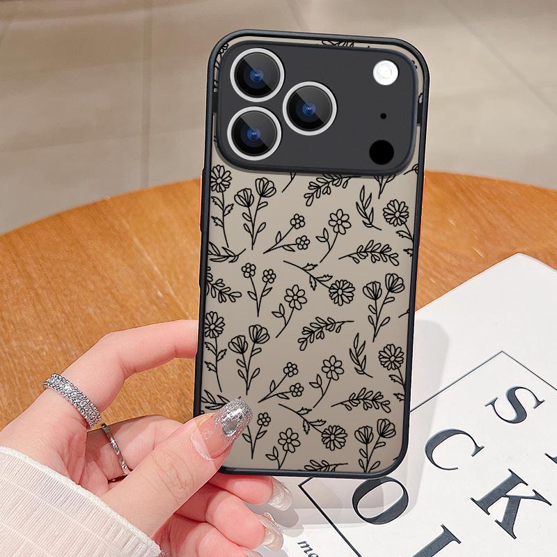 Little Flowers Print Phone Case For iPhone 17 Air 16 15 14 13 12 Pro Max 17 Pro 16e 11 Matte Shockproof Soft Edge Hard PC Cover