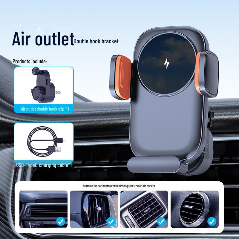 15W Wireless Fast Charging Car Phone Holder & Air Vent Mount