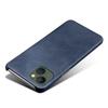 For iPhone 15 Calf Texture Phone Case PU Leather Coated PC Shockproof Cover