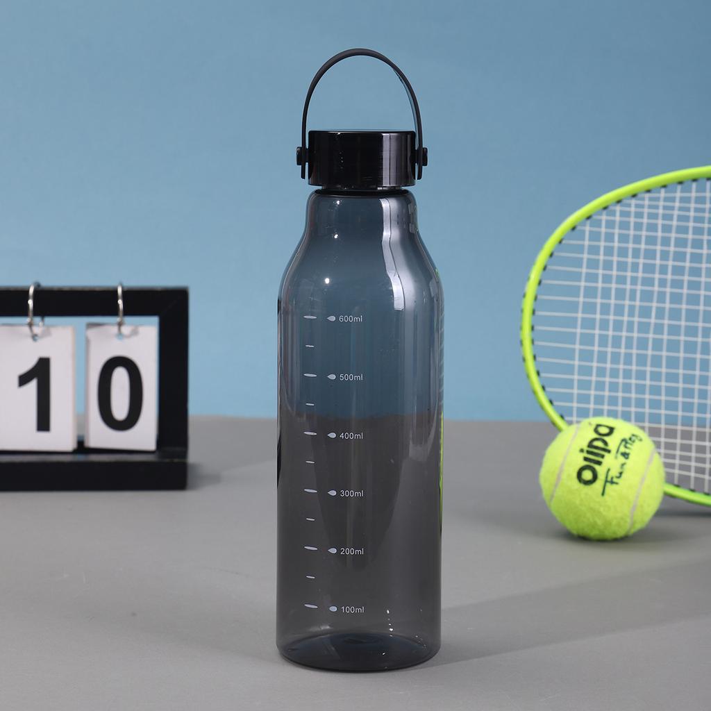 Water bottle new high value large capacity simple plastic cup high temperature anti drop graduated cup outdoor sports portable water cup