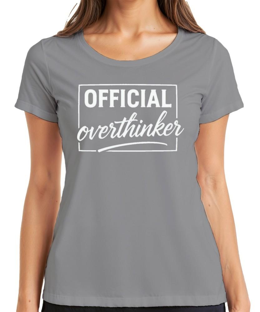 Overthinker Gift Introvert Thinker Birthday Ladies Tshirt