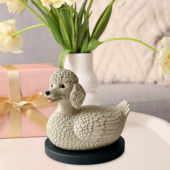 Dog Duck Figurine French Bulldog Corgi Samoyed Dobermann Border Collie Statue Sculpture Home Office Decoration Ornament