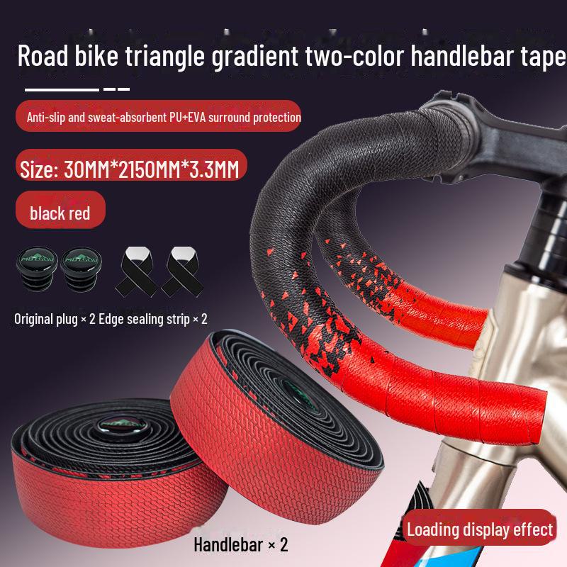 MOTSUV Road Handlebar with Non-Slip Gradient Silicone Strap for Bicycles