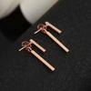 1 Pair Stud Earrings Simplicity Geometric T-shaped Polishing Temperament Dress Up Fade-resistant Simple T Bar Drop Earrings Costume Supplies