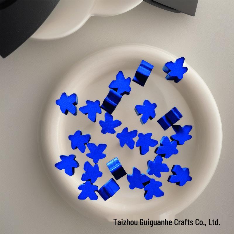 

Красочные деревянные миплы - игровые токены для Каркассона - Мультяшные шахматные фигуры 16x16x10mm синий