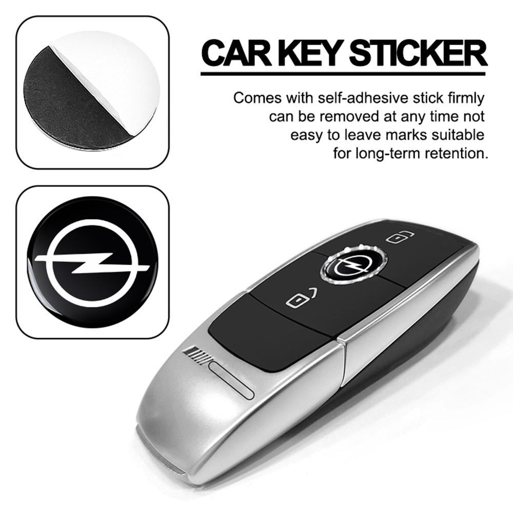 VSZA7 10Pcs Car Styling Key Remote Control Sticker Badge Decor Auto Accessories For Opel OPC Astra K Vivaro Corsa Zafira Insignia Sign