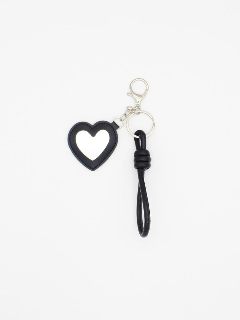 Handmade Woven PU Rope Mirror Keychain Bag Ornament