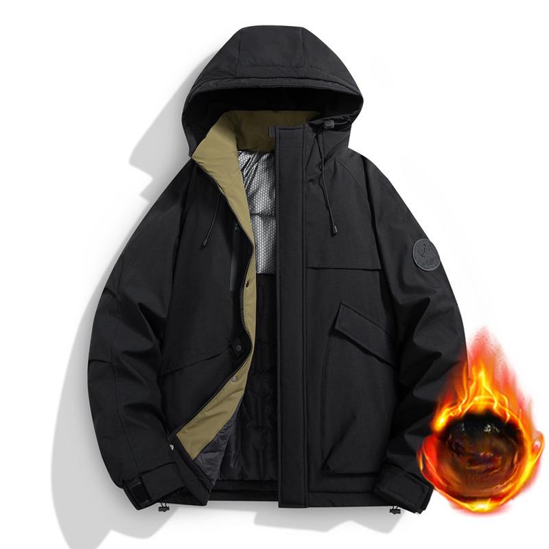 Autumn and Winter New Outdoor Temperament Cotton-padded Jacket Thickened Jacket Warm Hooded Casual Cotton-padded Clothes