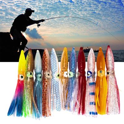 20Pcs Fishing Squids Skirts Octopuses Lure Soft Fishing Baits Saltwater Trolling Lure Artificial Baits Fishing Tackle