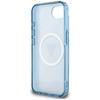 Etui Guess Iml Metal Glitter 4G Circle   Triangle Magsafe Do Iphone 16E Niebieski