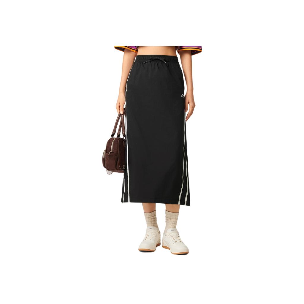 Li-Ning Comfortable Woven Versatile Casual Long Skirt Women Skirts Black ASKV240-1