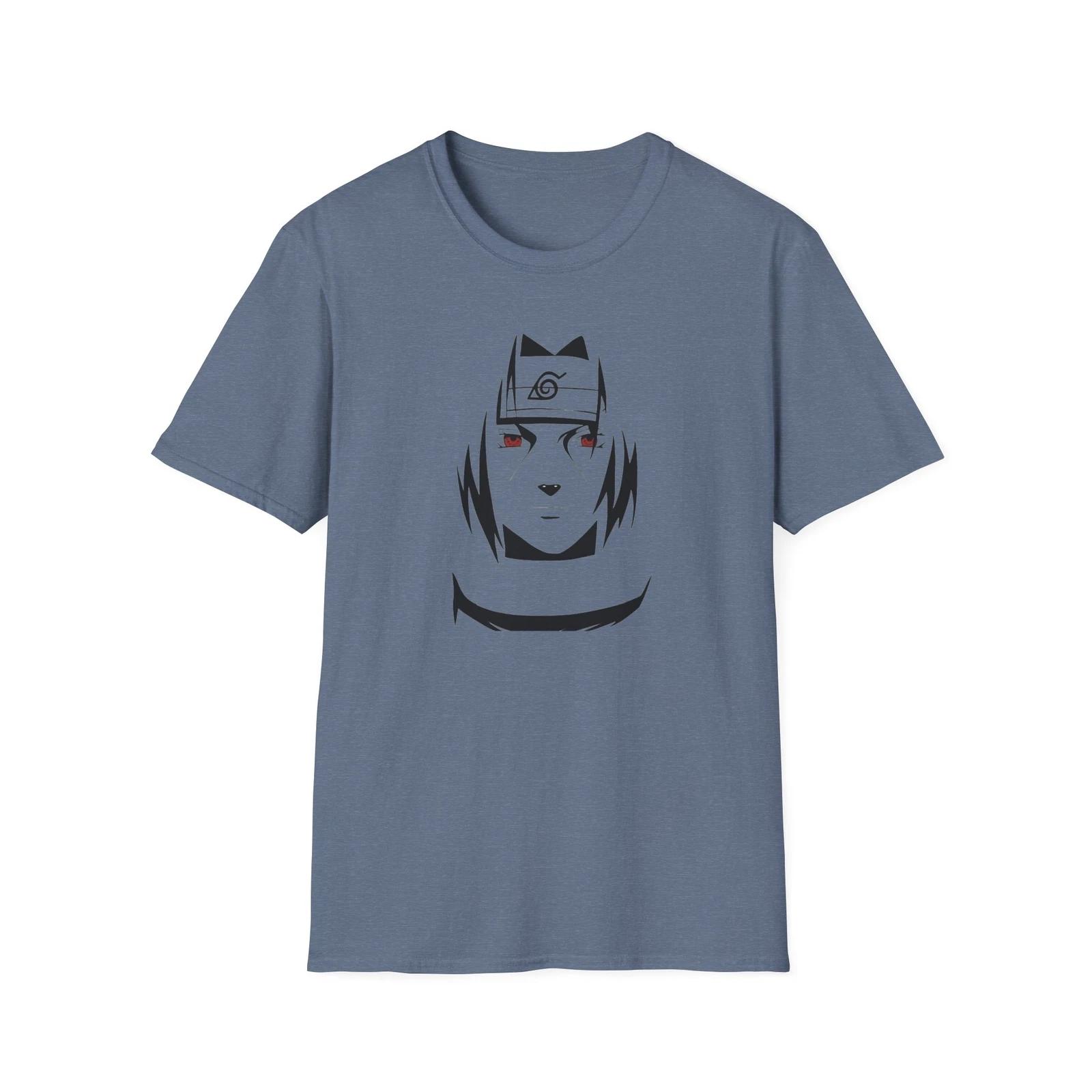 Unisex JL Anime T-Shirt Softstyle Back & Front Printed - Itachi Uchiha 140