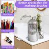 Makeup Brush Holder with Dustproof Cover 360 Rotating Make Up Brush Holder Organizer Compartmentalized Makeup Brush Organizer
