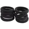 Black Thin Elastic Hair Ties, 50-Pack