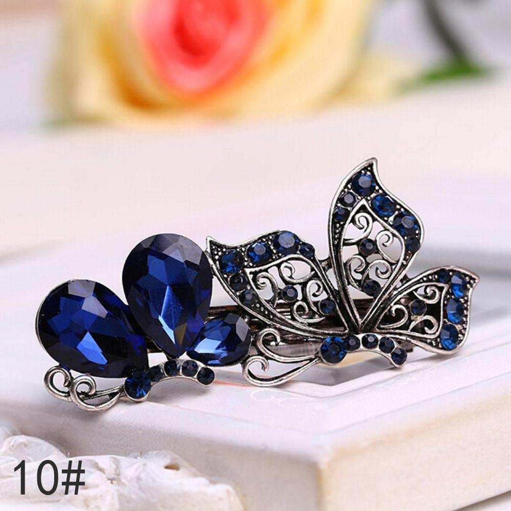 Fashion Women Metal Rhinestone Flowers Hairpin Butterfly Hair Clip Bow Knot Barrette