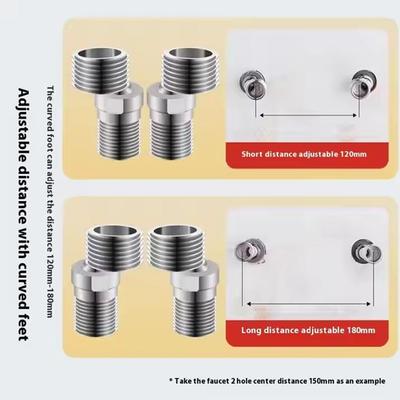 360. Rotatable Eccentric Screw Corner Wall Mounted Shower Foot Angle Curved Adjustment Angled S Z0B6