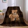 Tartan Teddy Umarmung Flanelldecke Warm Weich Halloween Weihnachten Sofa Warm Gemütlich Dekoratives Dekor Geschenk für Alle Jahreszeiten