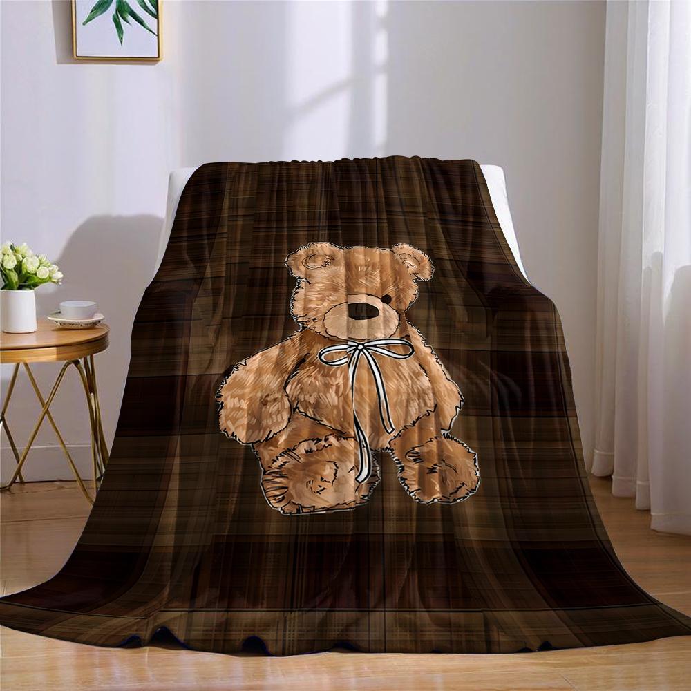 Tartan Teddy Umarmung Flanelldecke Warm Weich Halloween Weihnachten Sofa Warm Gemütlich Dekoratives Dekor Geschenk für Alle Jahreszeiten