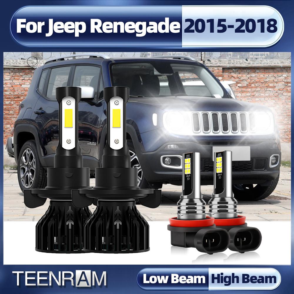 

20000LM Canbus LED Car Headlight Bulbs H13 Headlamps Kit H11 Auto Fog Lamps 6000K White For Jeep Renegade 2015 2016 2017 2018 High Low Beam