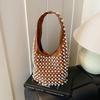 Luxury Fashion Design Full Inlaid  Pearl Tote Bag Brand High-end Party Handbags Commuter Underarm Bag Travel Single Shoulder Bag